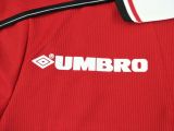 1998-1999 M Utd Home CANTONA #7 Retro Soccer Jersey (UCL Font 欧冠体)