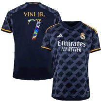 VINI JR． #7 RM 1:1 Quality Away Fans Jersey 2023/24 彩色字体