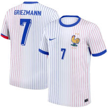 GRIEZMANN #7 France 1:1 Quality Away White Fans Jersey 2024/25