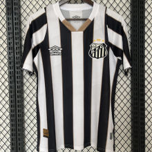 2024/25 Santos 1:1 Quality Away White Black Fans Jersey