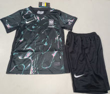 2024/25 South Korea Away Black Kids Soccer Jersey