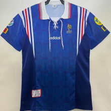 1996 France Home Blue Retro Soccer Jersey