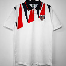 1992 England Home White Retro Soccer Jersey