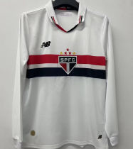 2024/25 Sao Paulo Home White Long Sleeve Soccer Jersey