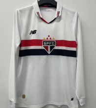 2024/25 Sao Paulo Home White Long Sleeve Soccer Jersey