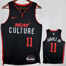2024/25 Miami Heat JAQUEZ JR. #11 Black City Edition NBA Jerseys