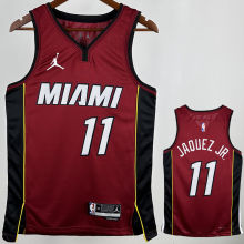 2024/25 Miami Heat JAQUEZ JR. #11 Red NBA Jerseys