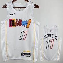 2024/25 Miami Heat JAQUEZ JR. #11 White City Edition NBA Jerseys