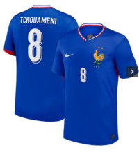 TCHOUAMENI  #8 France 1:1 Quality Home Blue Fans Jersey 2024/25