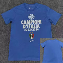 2023/24 In Milan CAMPEONES 20 Blue Cotton Shirt 蓝色