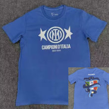 2023/24 In Milan CAMPEONES 20 Blue Cotton Shirt 蓝色