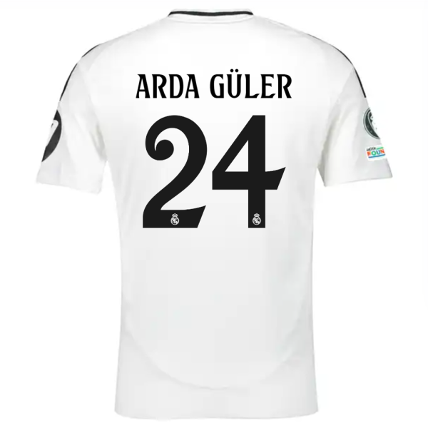 Arda Güler #24 RM 1:1 Quality Home Fans Jersey 2024/25 （UCL Font)