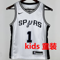 2024/25 Spurs WEMBANYAMA # White Kids NBA Jersey