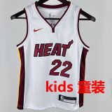 2024/25 Miami Heat BUTLER #22 White Kids NBA Jersey