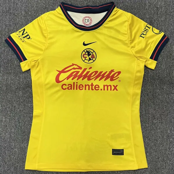 2024/25 Club America Home Yellow Women Soccer Jersey 女