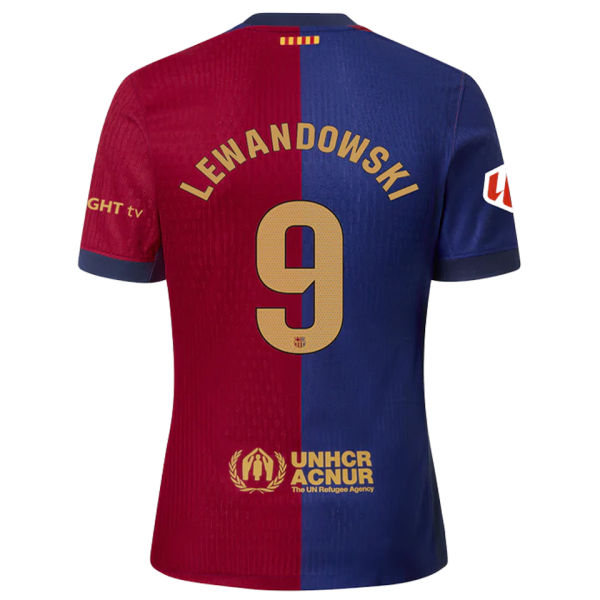 LEWANDOWSKI #9 BA 1:1 Quality Home Fans Jersey 2024/25 (LaLiga Font 西甲字体 有号下广告) ★★