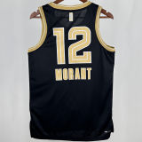 2025 Mavericks  MORANT #12  Black Honor Edition NBA Jerseys