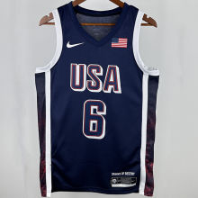 2025 Team USA JAMES #6 Sapphire Blue NBA Jerseys