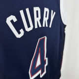 2025 Team USA CURRY #4 Sapphire Blue NBA Jerseys