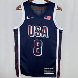 2025 Team USA LEONARD #8 Sapphire Blue NBA Jerseys