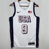 2025 Team USA HALIBURTON #9 White NBA Jerseys