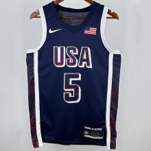 2025 Team USA EDWARDS #5 Sapphire Blue NBA Jerseys