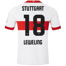 LEWELING #18 VFB Stuttgart Home White Fans Soccer Jersey 2024/25 新字体 斯图加特 ★★