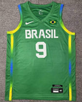 2024 Brazil Team HUERTAS #9 Green Jersey