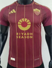 2024/25 Roma Home Red Player Version Soccer Jersey