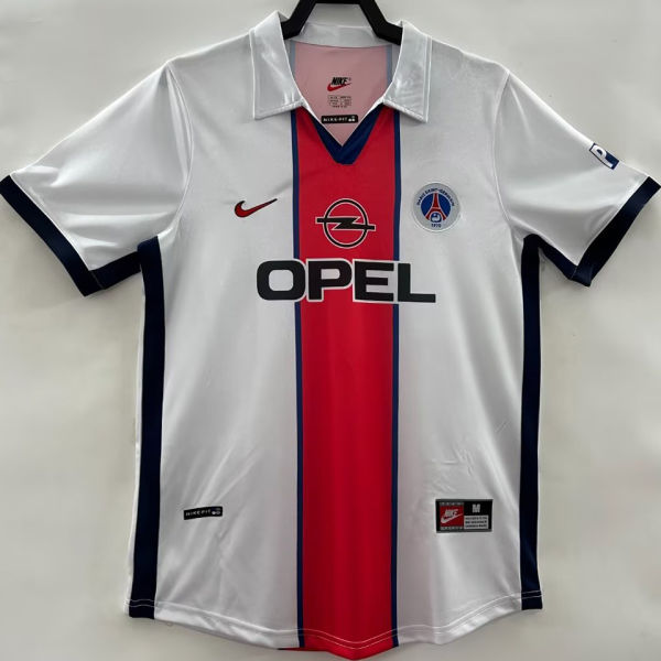 1998/99 PSG  Away White Retro Soccer Jersey