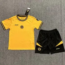 2024/25 Wolves Home Yellow  Kids Soccer Jersey