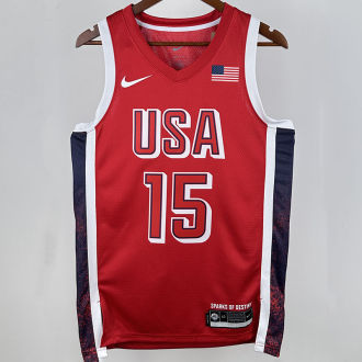 2024 Team USA BOOKER #15 Red NBA Jersey