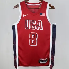2024 Team USA LEONARD #8 Red NBA Jersey