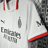 THEO #19 AC Milan Away White Fans Soccer Jersey 2024/25  意甲字体 ★★