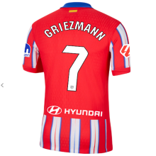 GRIEZMANN #7 ATM Home Fans Jersey 2024/25 （LaLiga Font 西甲字体 有号下广告 ★★ ）