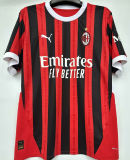 THEO #19 AC Milan 1:1 Quality Home Fans Soccer Jersey 2024/25 UCL Font 欧冠字体 ★★