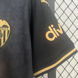 2024/25 Valencia Away Black Fans Soccer Jersey