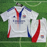 2024/25 Lyon Home White Kids Soccer Jersey