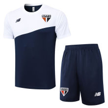 2025 Sao Paulo  White Sapphire Blue Training Jersey(A Set)