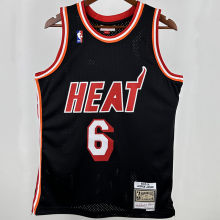 2013/14 Miami Heat  JAMES #6 Black Retro NBA Jersey