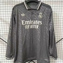 2024/25 RM Third Black Fans Long Sleeve Soccer Jersey