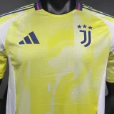 2024/25 JUV Away Yellow Player Version Soccer Jersey