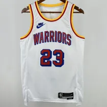 2024/25 Warriors GREEN #23 White Retro NBA Jerseys 热压