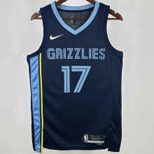 Grizzlies MORANT #12 Dark Blue NBA Jerseys Hot Pressed
