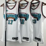2025 Grizzlies MORANT #12 White Retro NBA Jerseys Hot Pressed