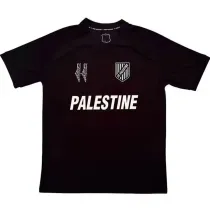 2025 Palestine Black Fans Soccer Jersey 白英文