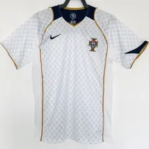 2004 Portugal Away White Retro Soccer Jersey
