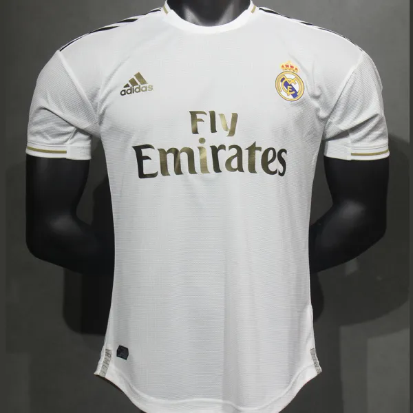 2019/20 RM Home White Retro Player Version Soccer Jersey 球员版