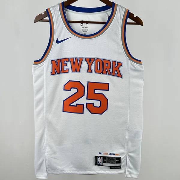 2025 NY Knicks BRIDGES  #25 White City Edition NBA Jerseys