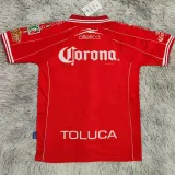 1999/2000 Deportivo Toluca Home Red Retro Soccer Jersey 托卢卡